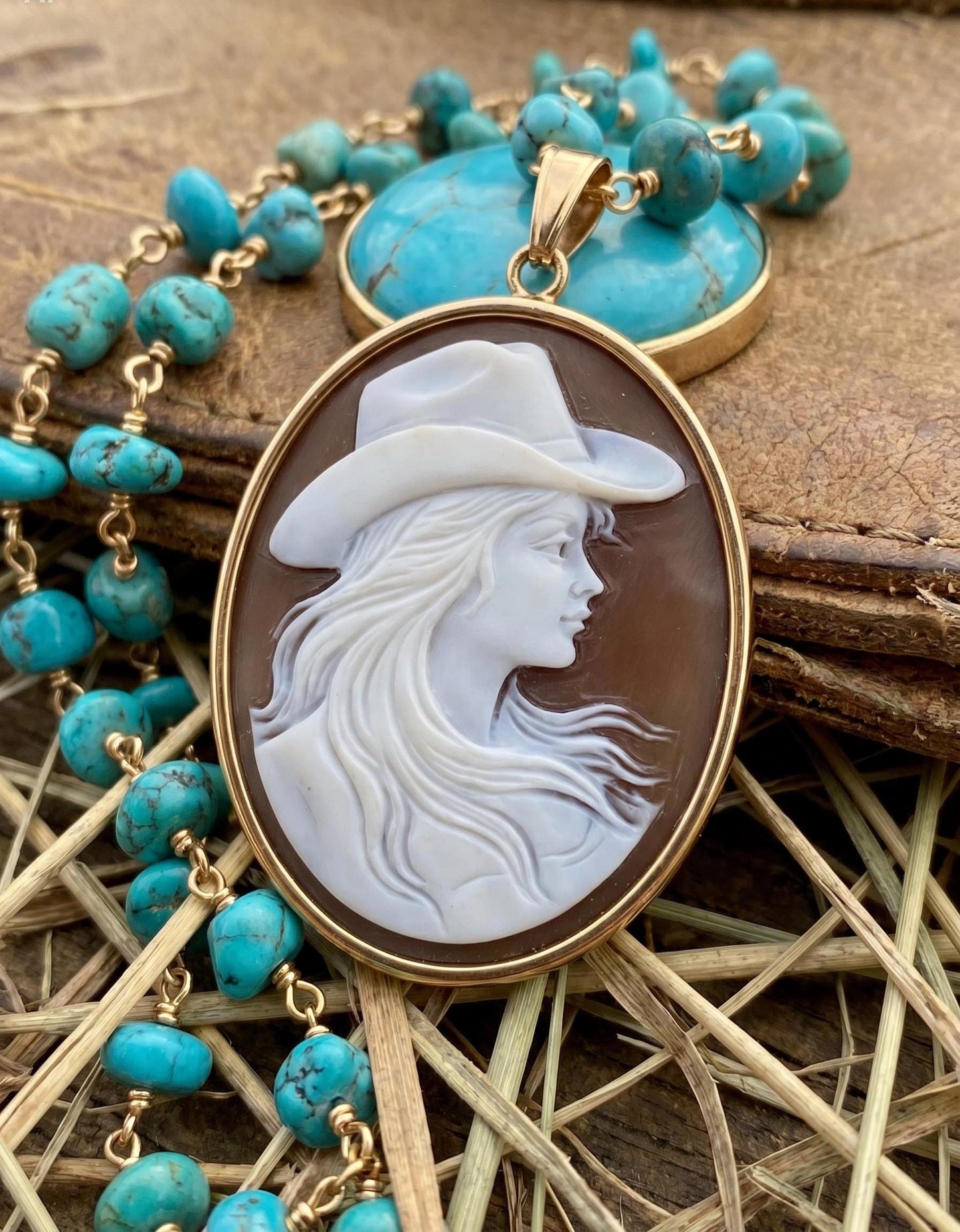 Wild Horse Cameo Pendant