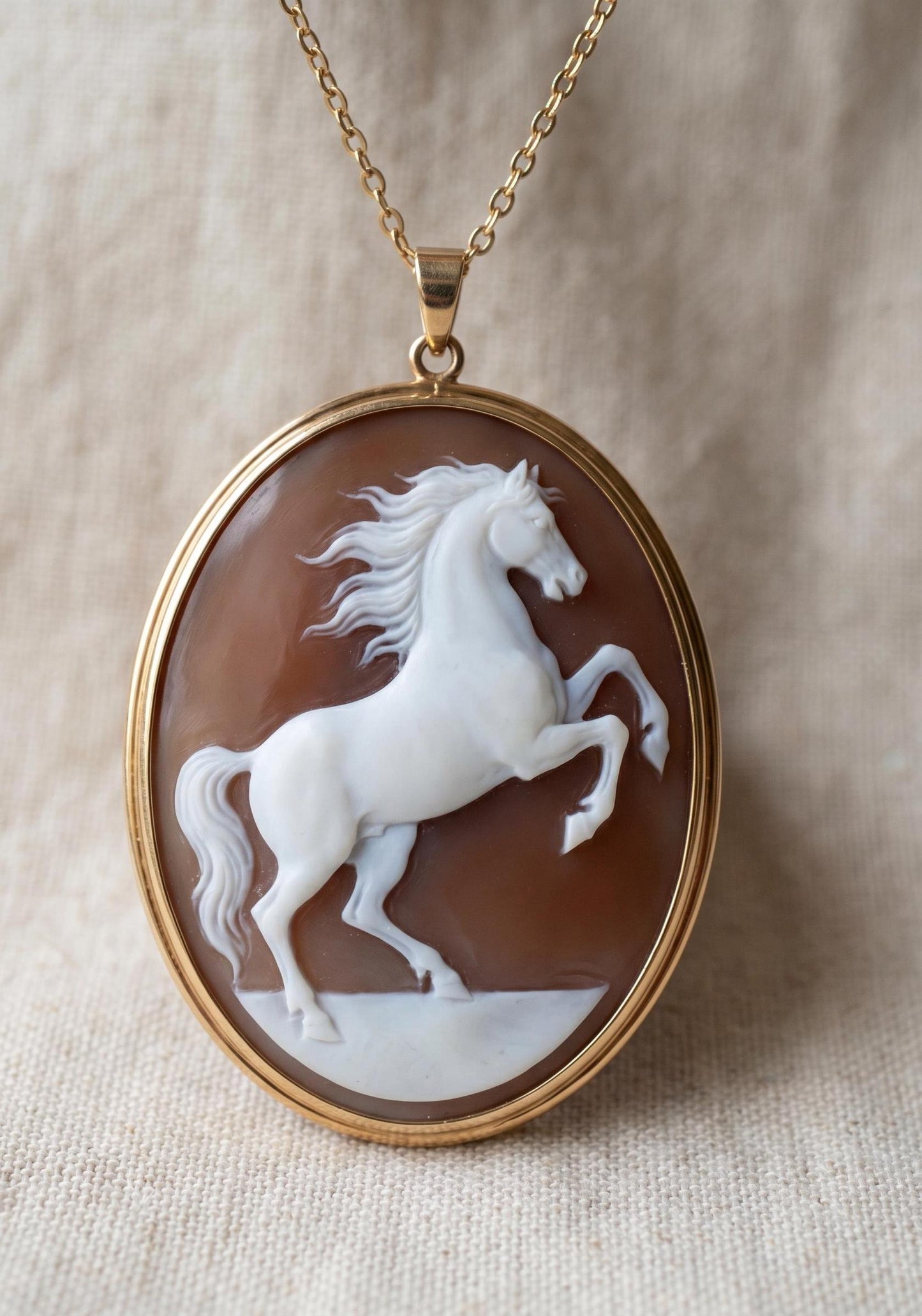 Wild Horse Cameo Pendant
