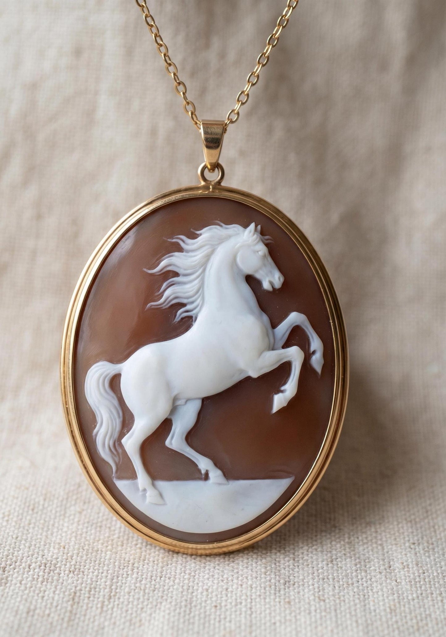 Rodeo Cowgirl Cameo Pendant