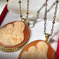 Virgin Mary Cameo Necklace, Christian Pendant, baby Jesus jewelry, 18k Gold Chain Necklace