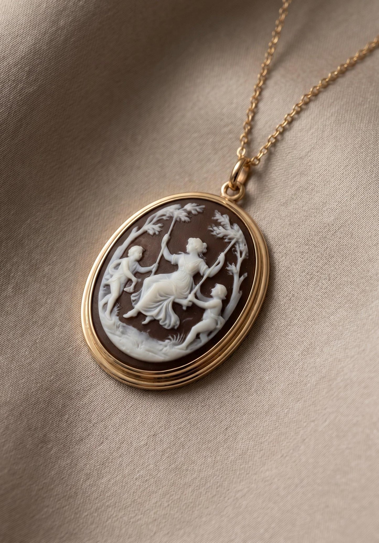 Jean-Honoré Fragonard, 'The Swing' Cameo Necklace