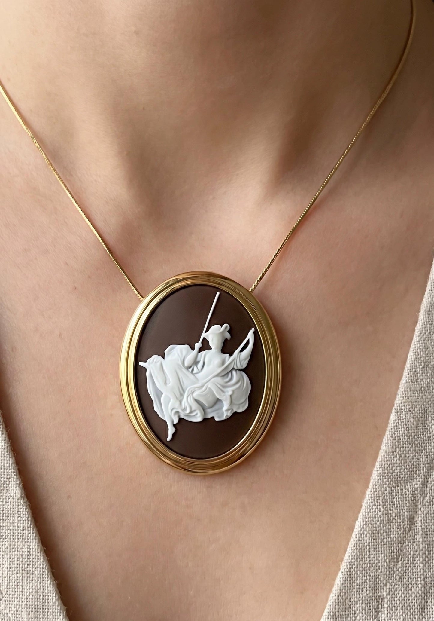 Jean-Honoré Fragonard, 'The Swing' Cameo Necklace
