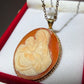 Virgin Mary Cameo Necklace, Christian Pendant, baby Jesus jewelry, 18k Gold Chain Necklace