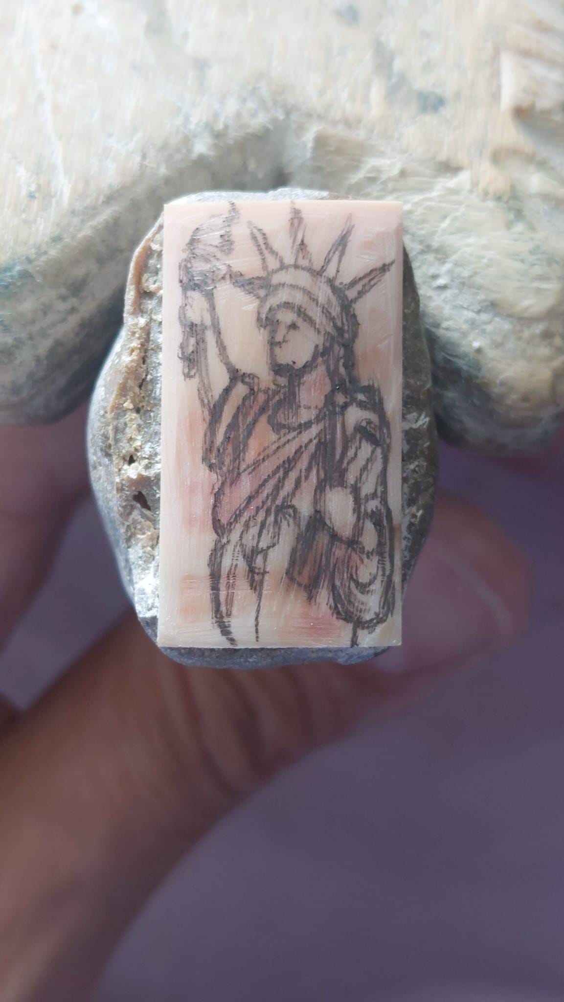 Statue of Liberty Cameo Necklace