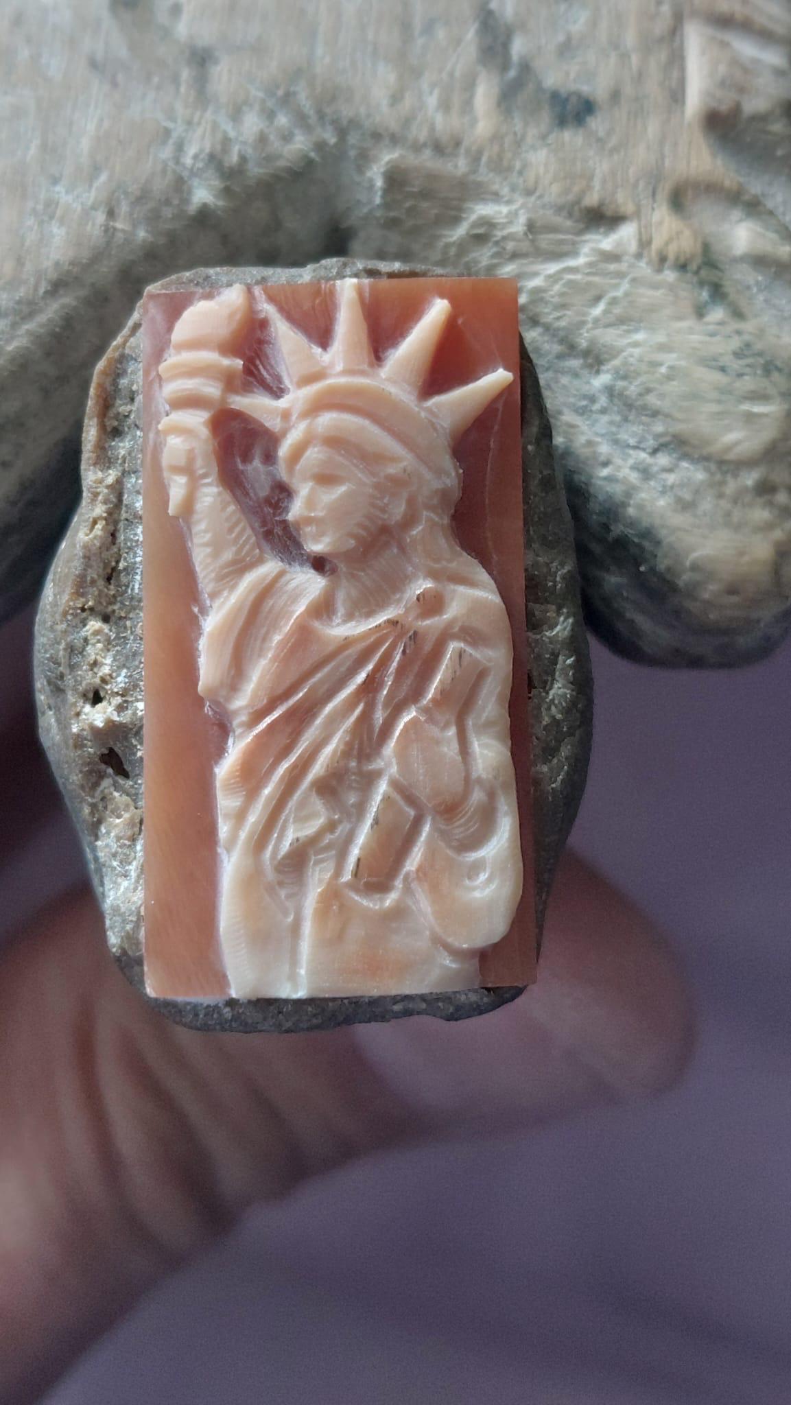 Statue of Liberty Cameo Necklace