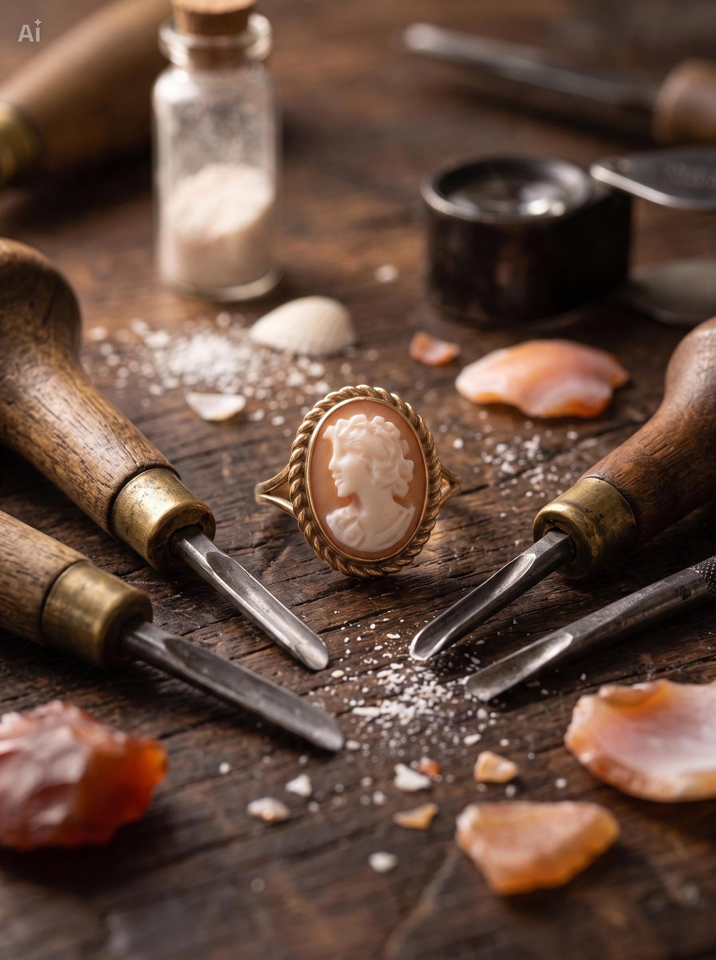 Gold Cameo Ring
