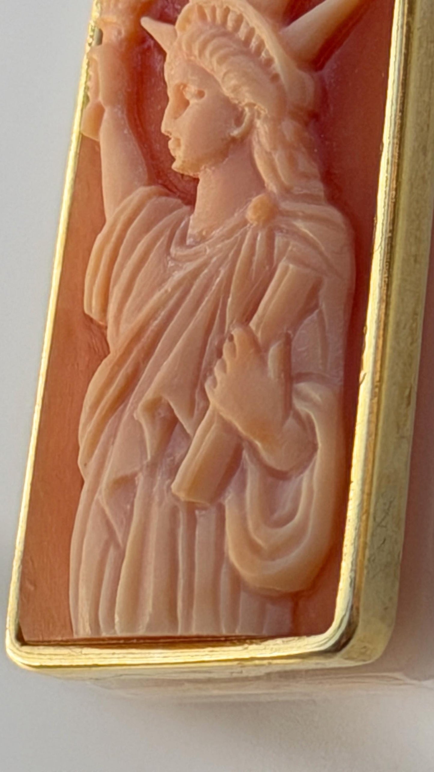 Statue of Liberty Cameo Necklace