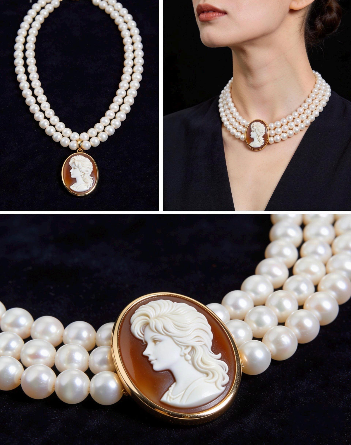 Dolly Parton inspired cameo necklace