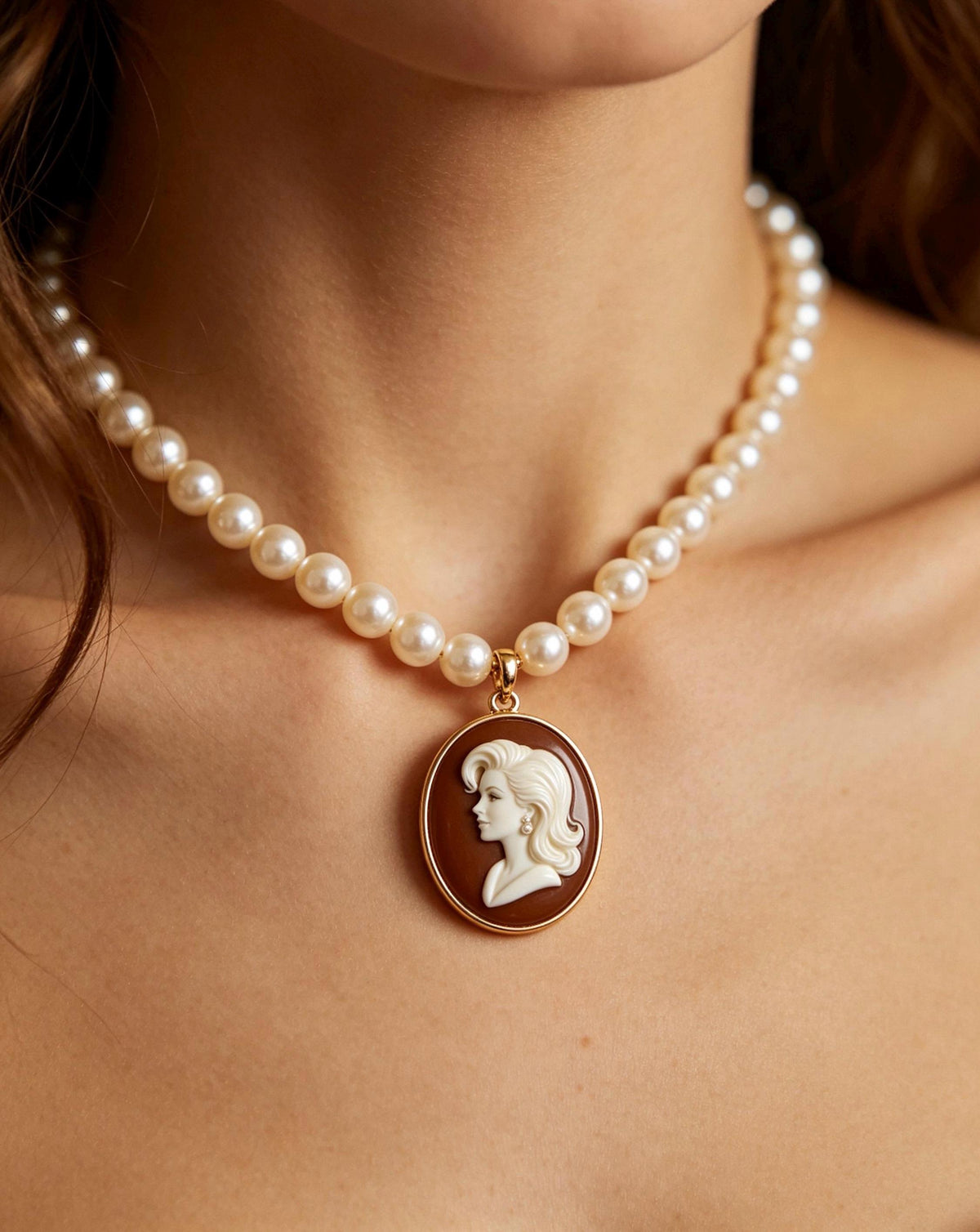 Dolly Parton inspired cameo necklace