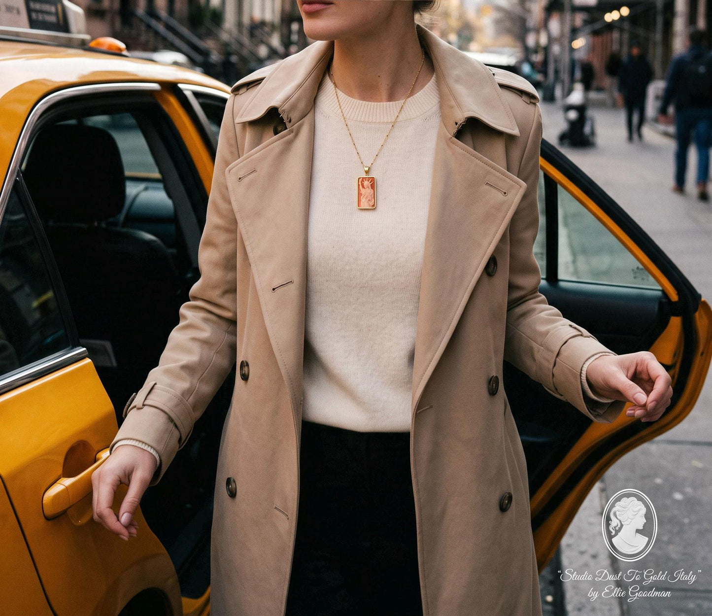 Statue of Liberty Cameo Necklace