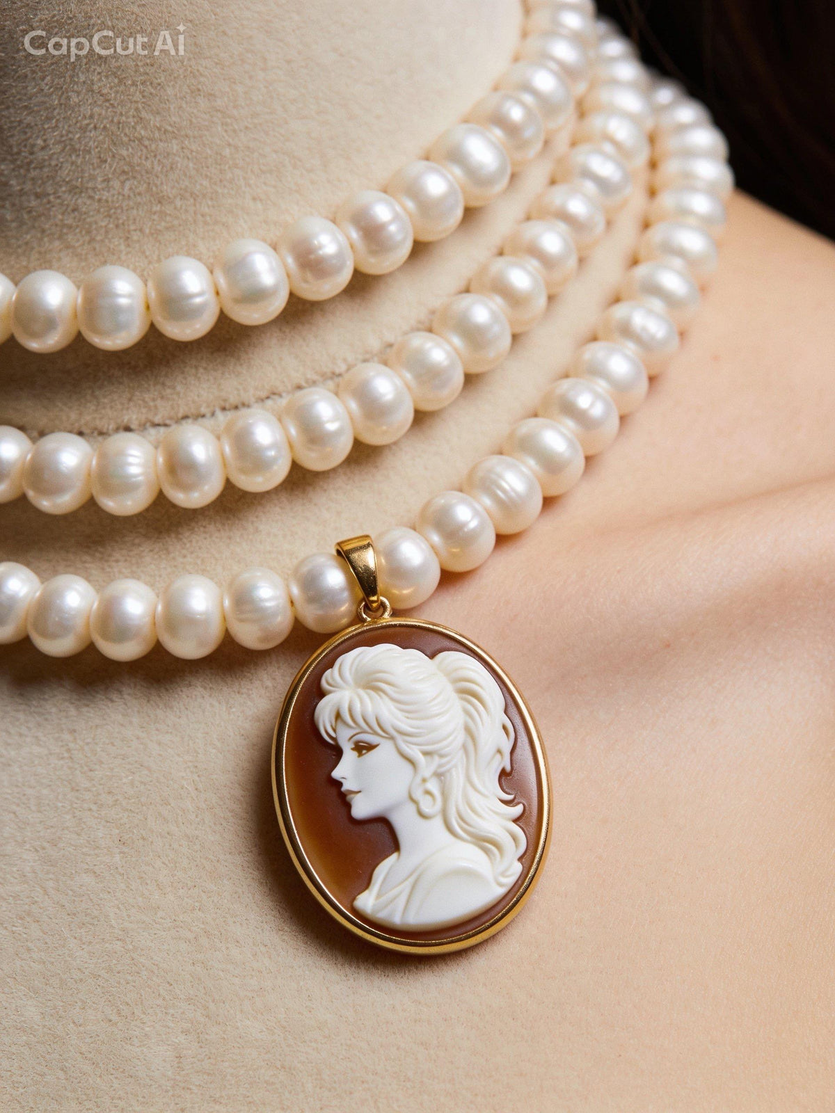 Dolly Parton inspired cameo necklace
