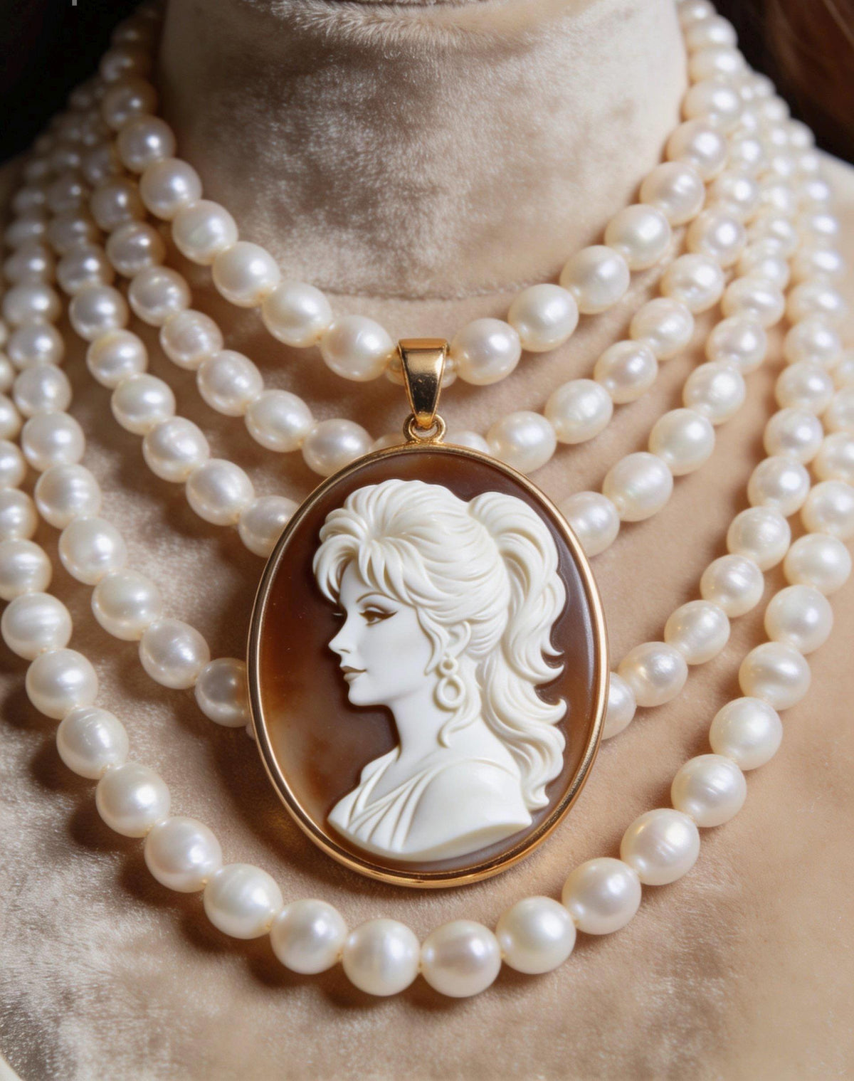 Dolly Parton inspired cameo necklace