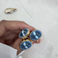 Blue Cameo Swan Ring