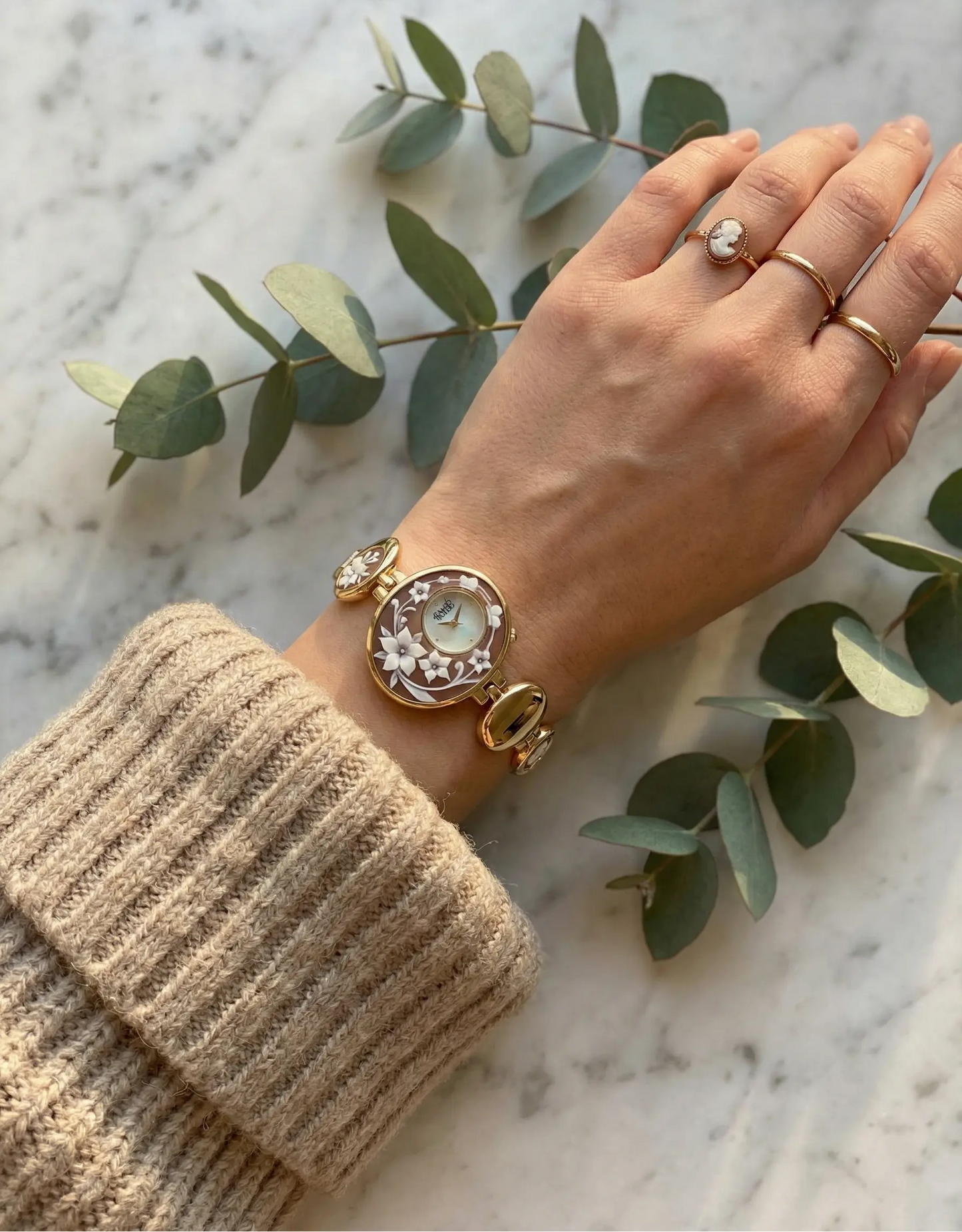 Floral Cameo Watch - Endless Blossom