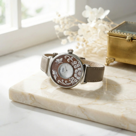 Floral Cameo Watch
