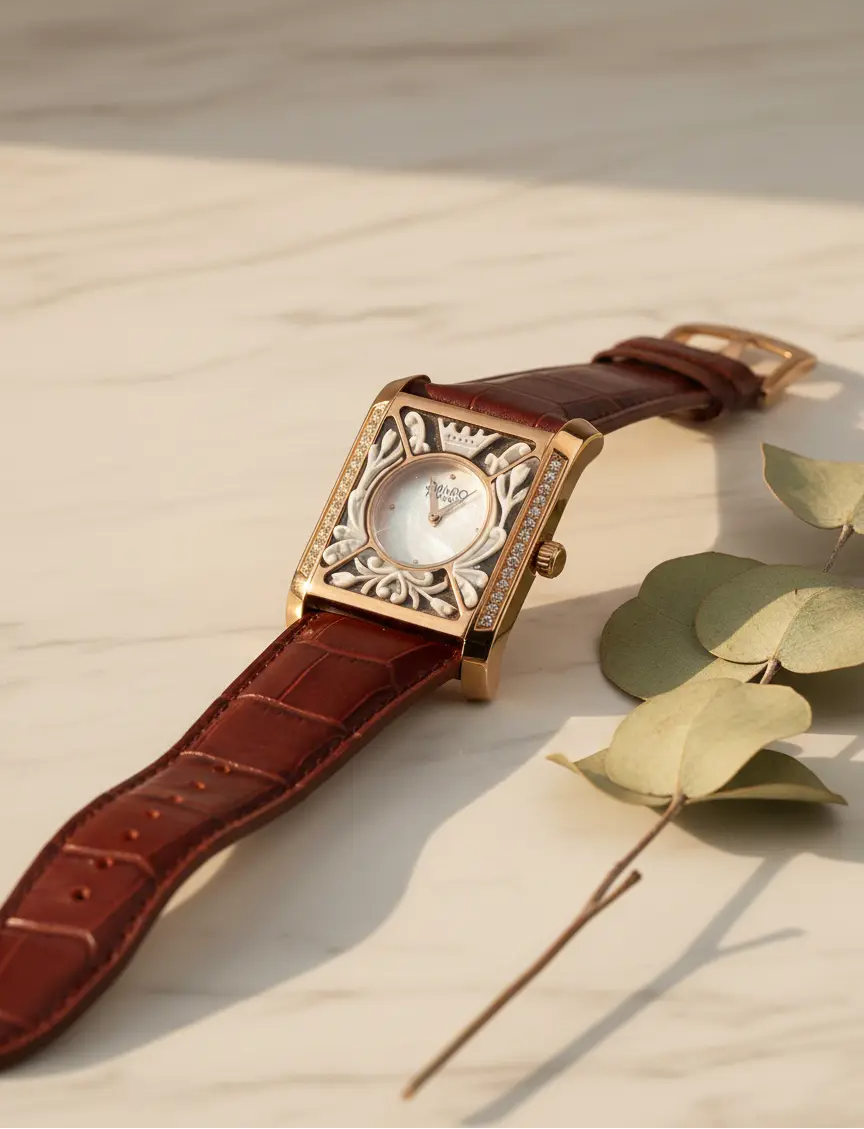 Square Cameo Watch