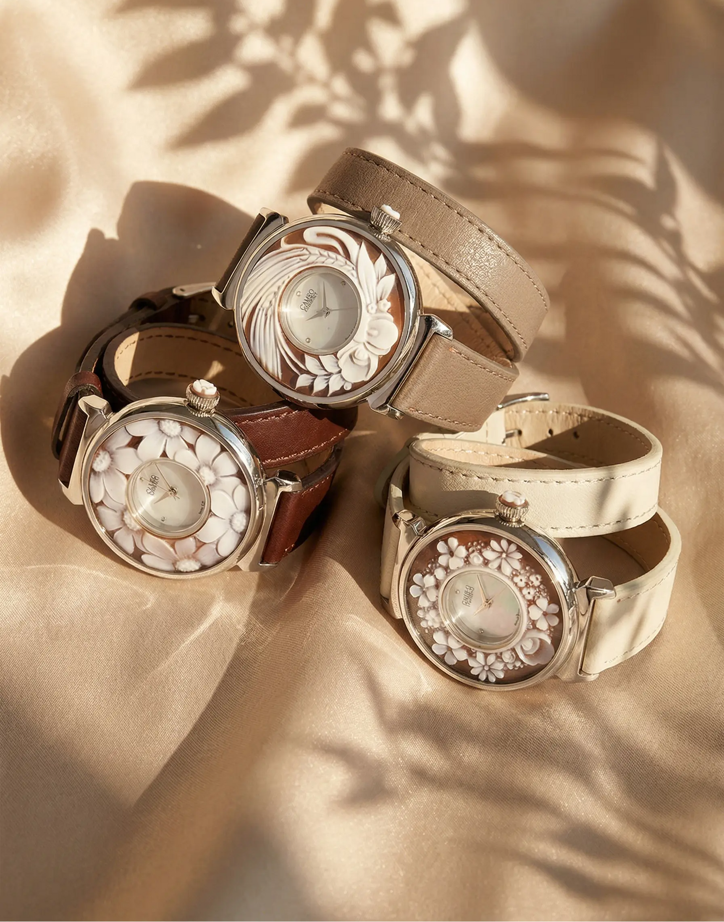 Floral Cameo Watch - Vanilla Silk