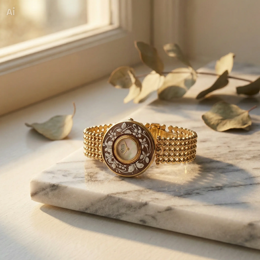 Floral Cameo Watch - Honeydew Blossom