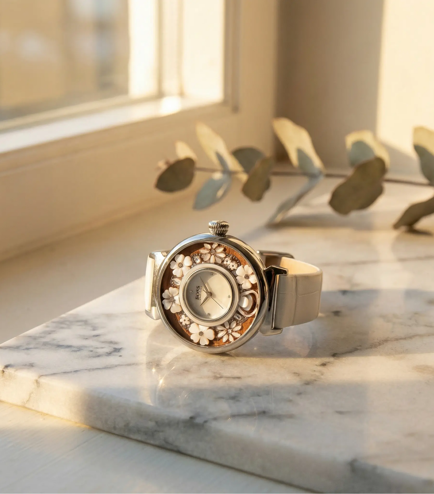 Floral Cameo Watch - Vanilla Silk