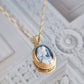 COLLIER BLEU ANNIE MAE - OR