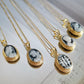 COLLIER BLEU ANNIE MAE - OR