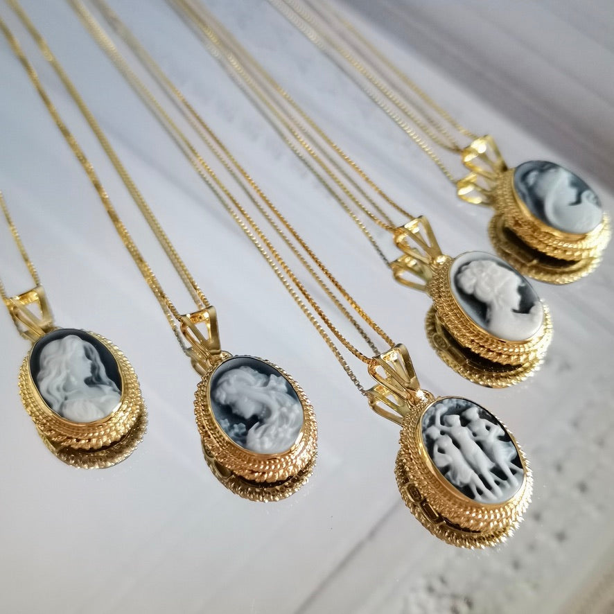 COLLIER BLEU ANNIE MAE - OR