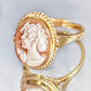 BAGUE CAMÉE CLASSIQUE - DORÉ