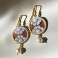 FLORAL CAMEO EARRINGS