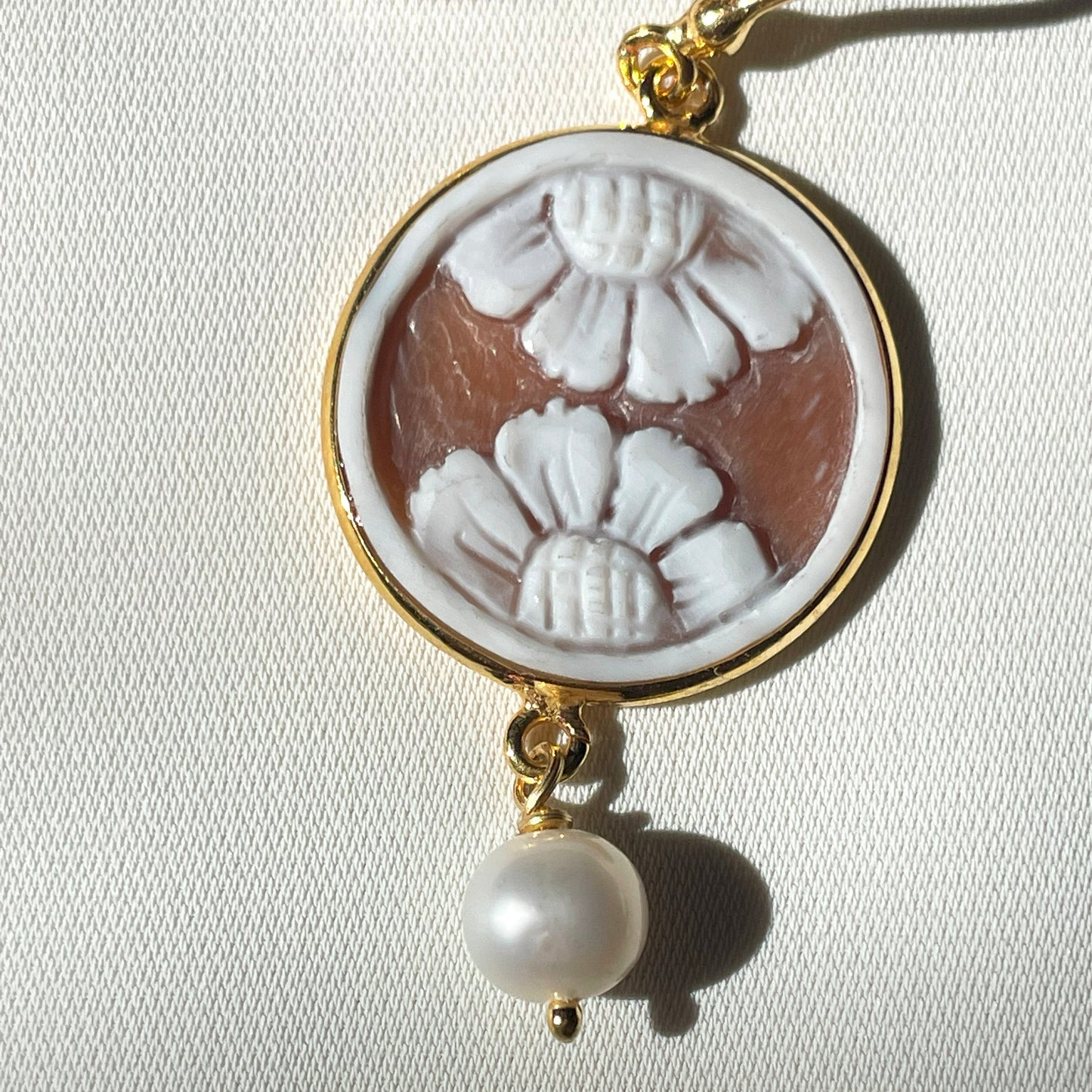 FLORAL CAMEO EARRINGS